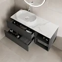 vitusso-fluted-black-white-wall-hung-bathroom-vanity-unit-with-round-fluted-basin-white-1200mm vitusso-fluted-black-white-wall-hung-bathroom-vanity-unit-with-round-fluted-basin-white-1200mm