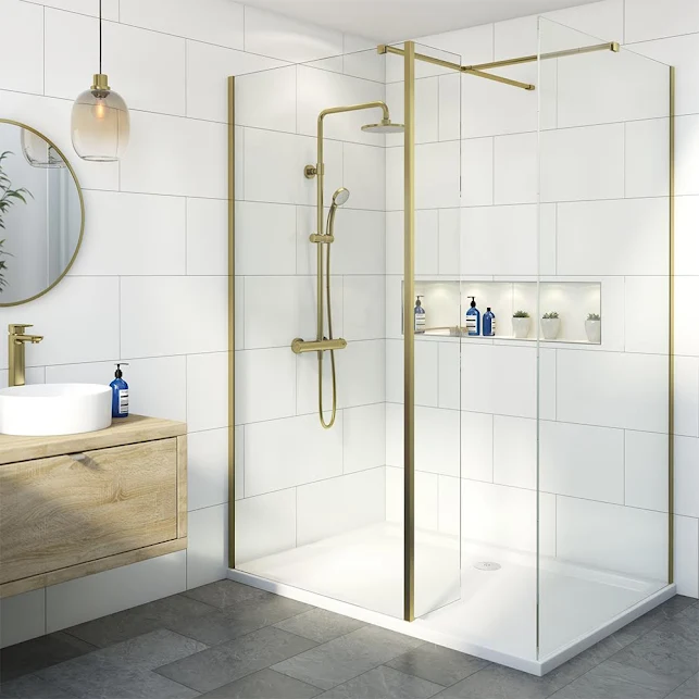 diamond-walk-in-shower-screens-with-1700-x-700mm-non-slip-tray-fixed-return-8mm-brushed-brass