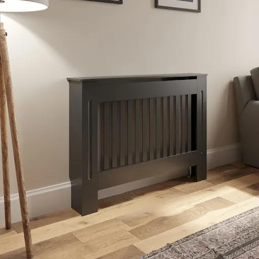 DuraTherm Grey Radiator Cover Medium Vertical Slat 1120mm